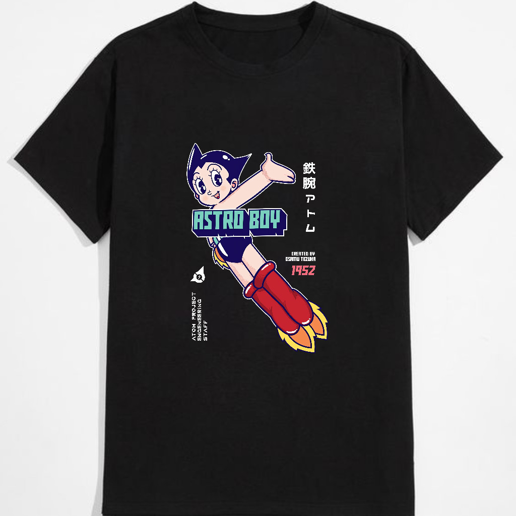 Vintage Astro Boy Men’s Cotton T-Shirt – Short Sleeve Anime Tee
