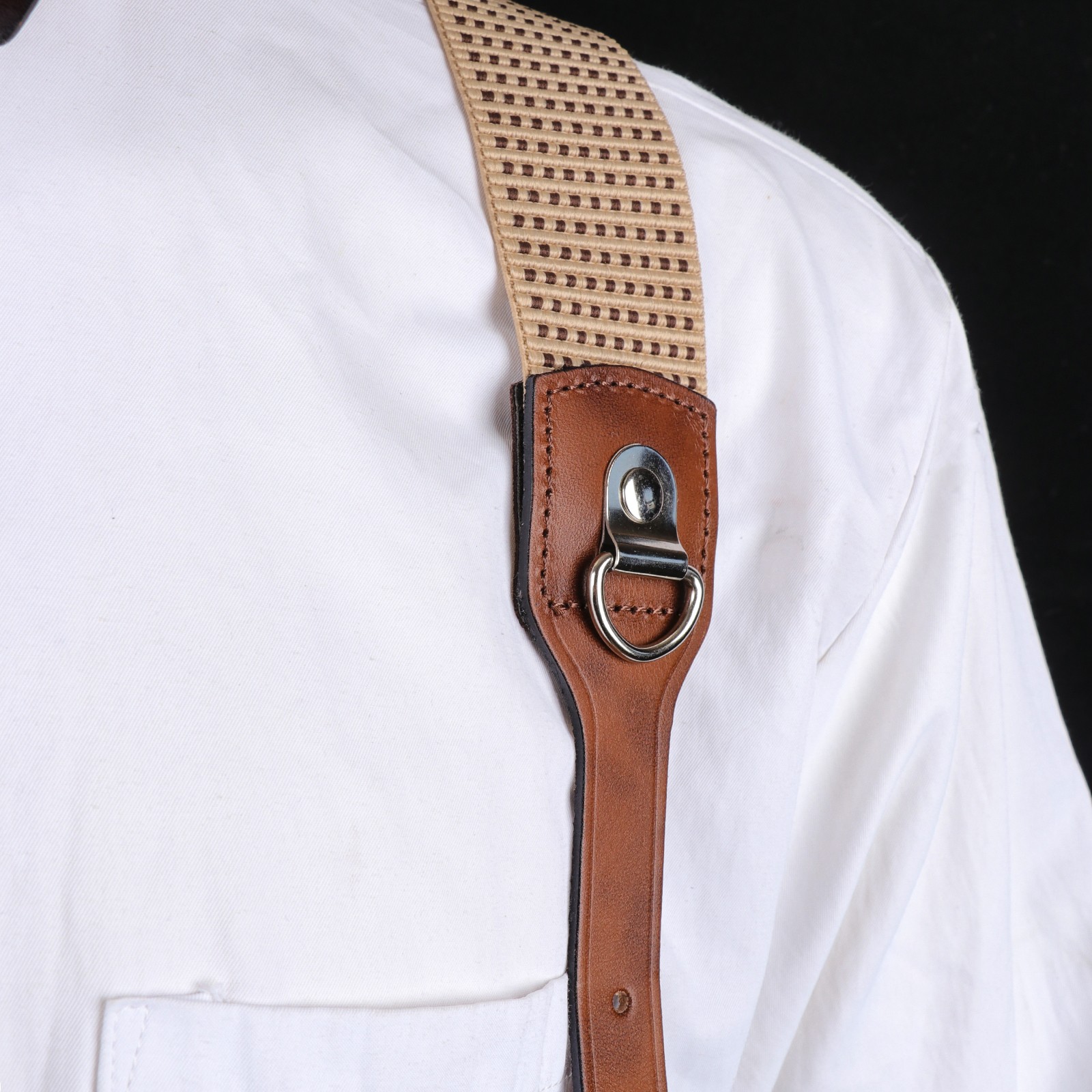 Tourbon Men Suspenders Y Back Button Clip/Hook Attach Pants Braces Adjust Strap