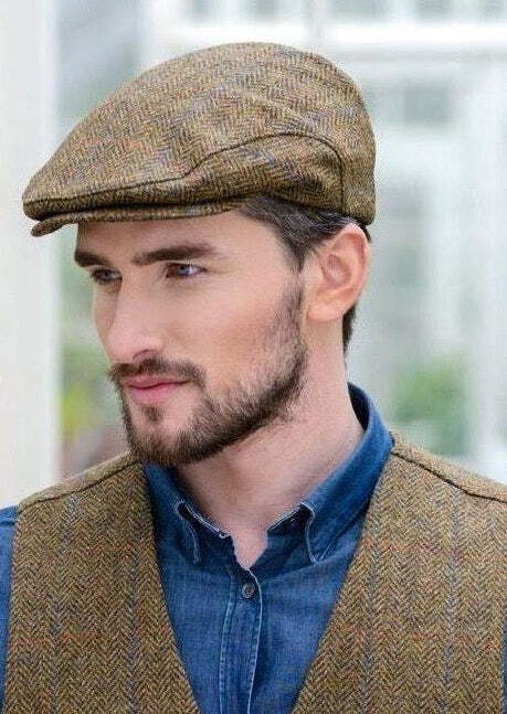 Mucros Weavers Irish Tweed Trinity Flat Cap 100% Wool Touring Newsboy Hat