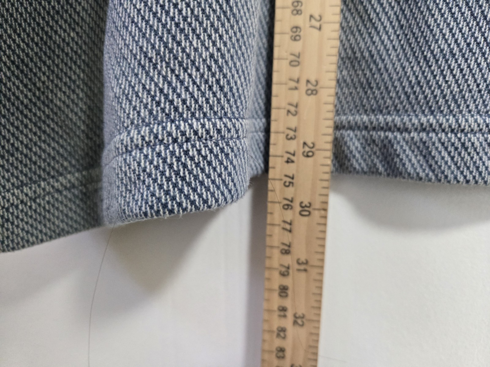 Orvis Sweater Mens Large Pullover 1/4 Zip Blue Grey Leather Elbow Pads Preppy