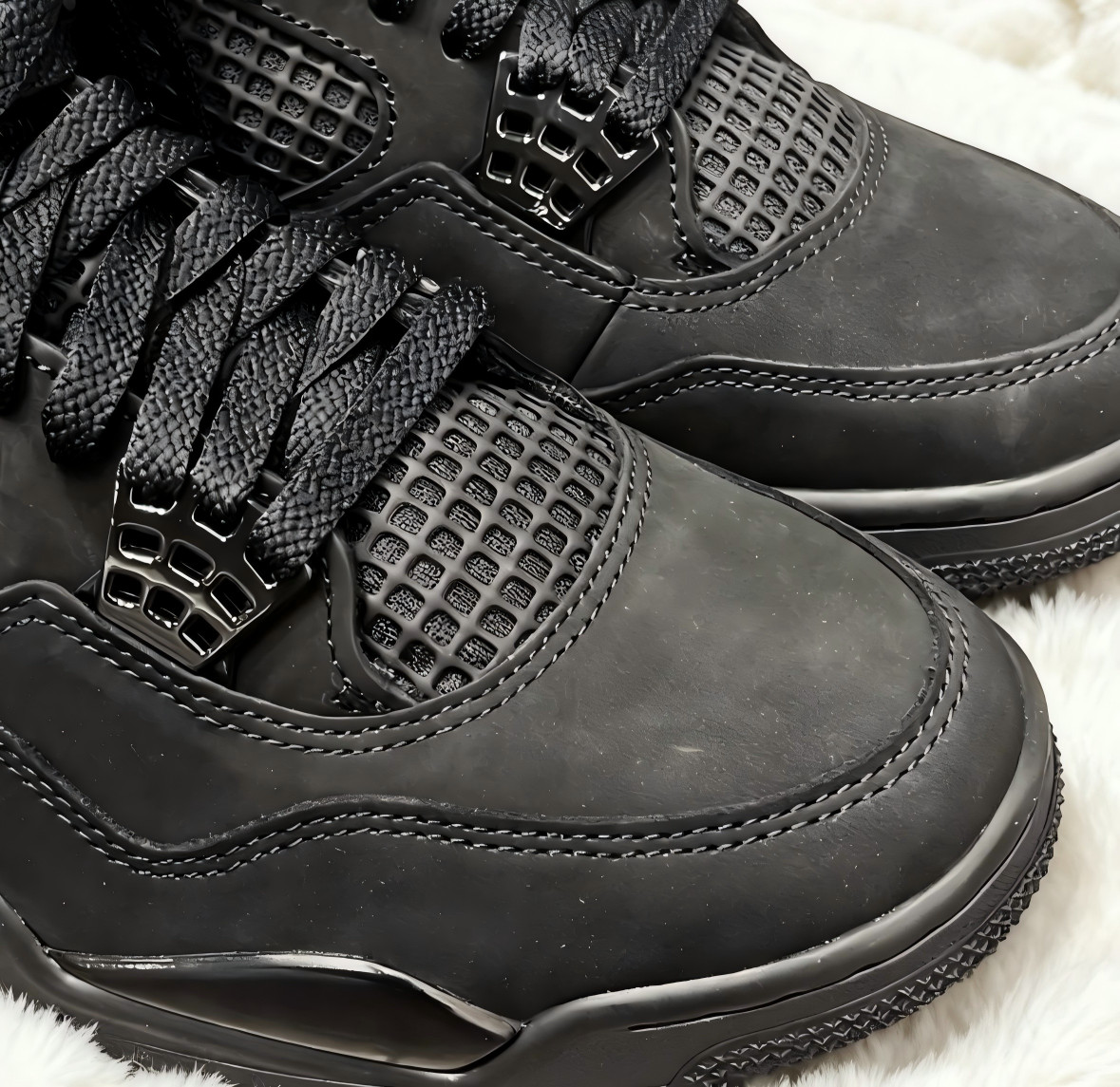 Jordan 4 Retro Black Cat 2025 Men’s Mid Top Basketball Shoes Size 7-12