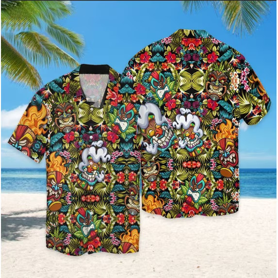 Tiki Aloha Hawaiian Shirts Title Summer