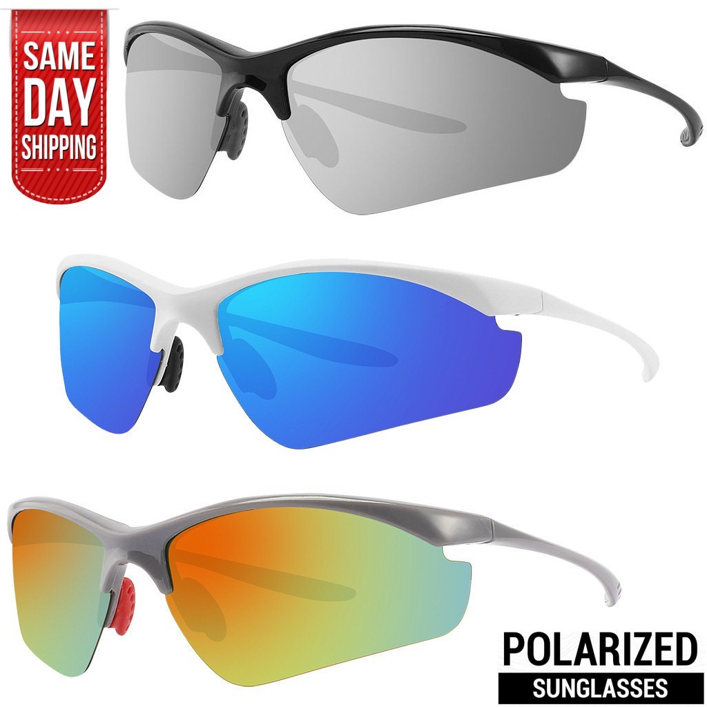 Premium Sport POLARIZED Sunglasses CYCLING,DRIVING New Wrap Around US Same day