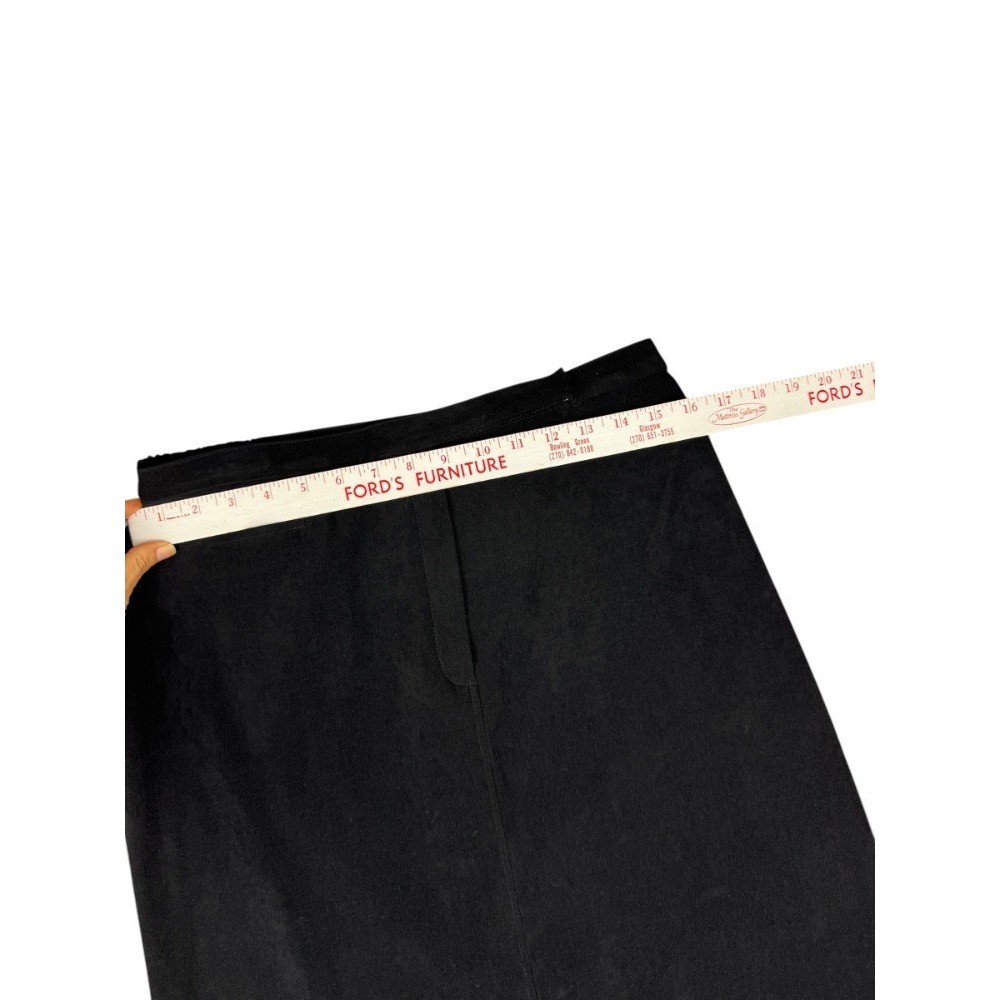 Norton McNaughton Vintage Maxi Skirt 12 Black Elastic Waist Pockets Side Zip