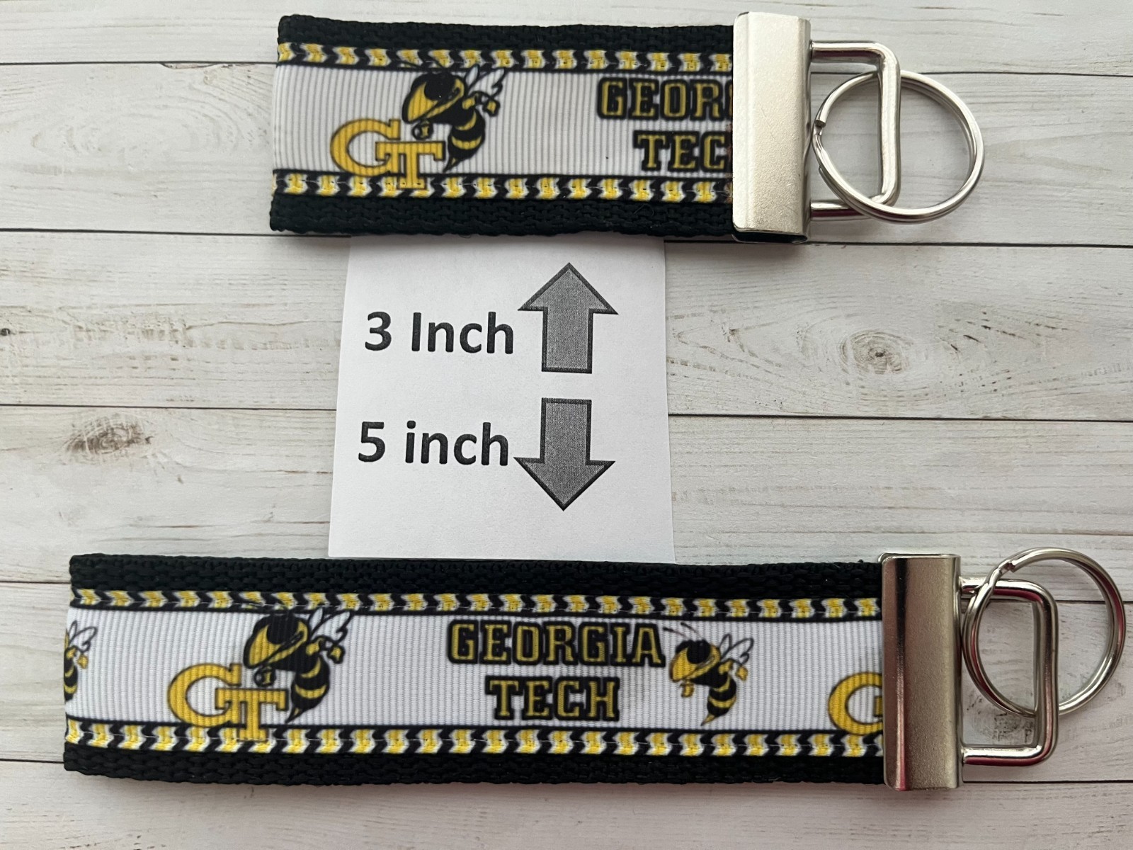 Georgia Tech Keychain 1.25” wide Yellowjacket Gift 4 Her Him Mom Dad Alumni Grad