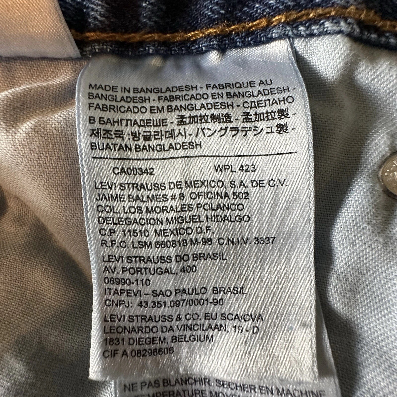 Levi’s 505 Regular Fit Jeans Men’s 38×30 Blue Straight Leg Denim Classic