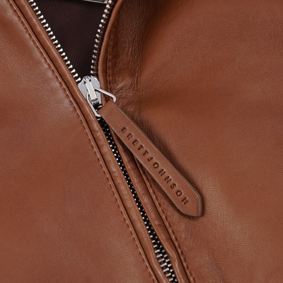 Brett Johnson Rich Coffee Brown Nappa Leather Hooded Jacket 3XL (Eu 58) NWT