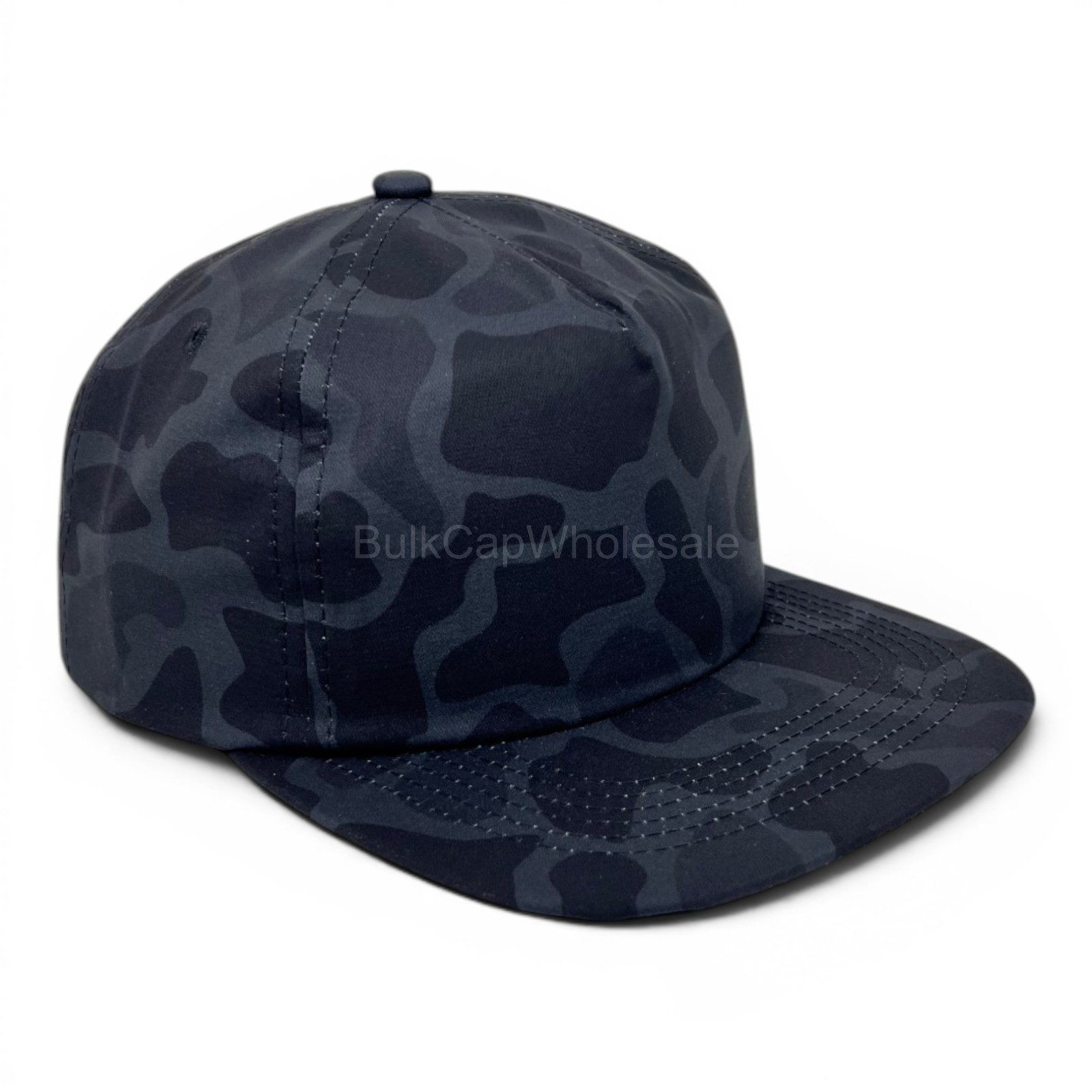 Men’s Duck Camo Snapback 5 Panel Flat Brim Visor Hat Adjustable Baseball Cap