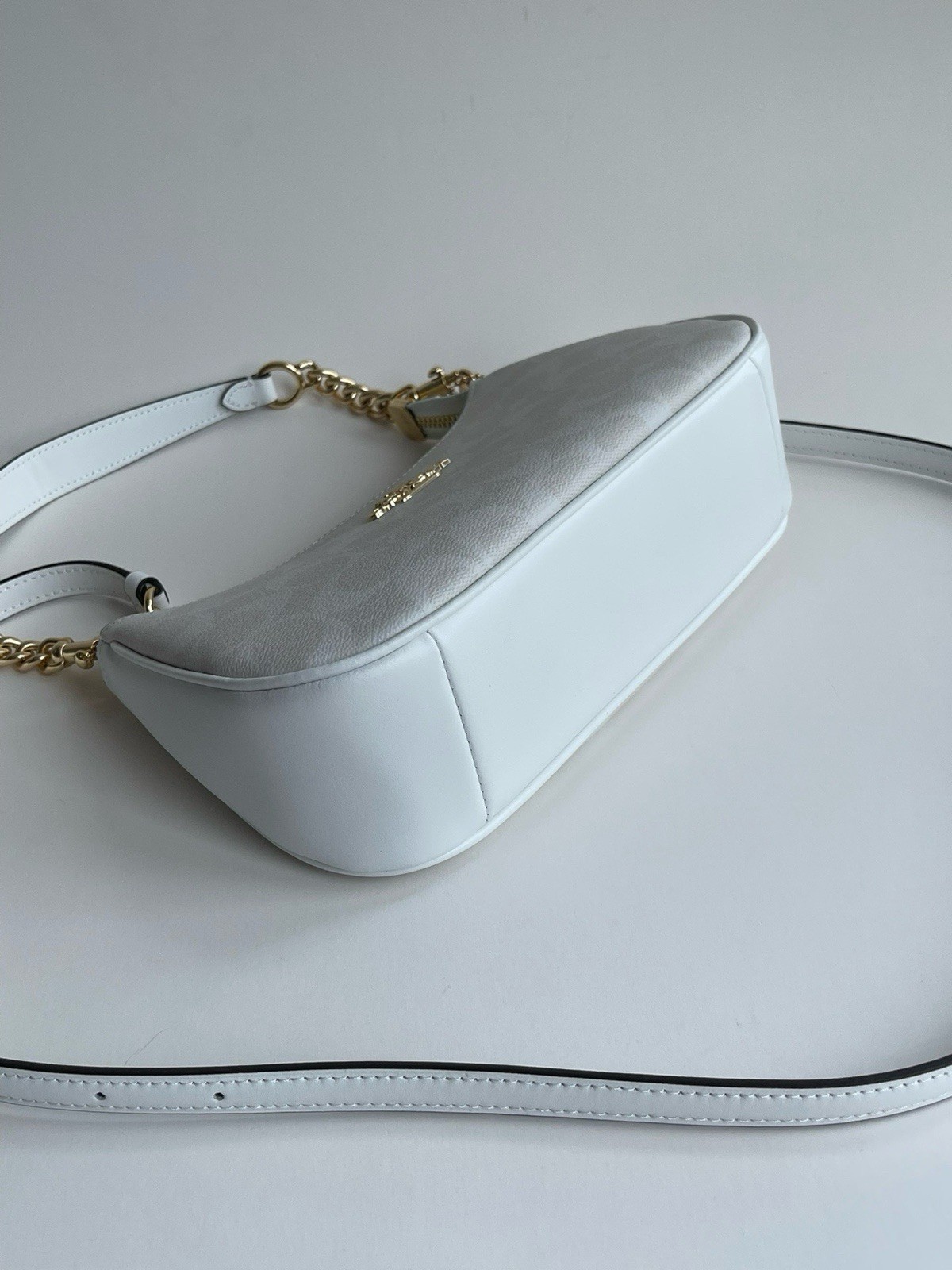 NEW COACH Teri 2Way Shoulder Bag Signature Coated Canvas White outlet CA548