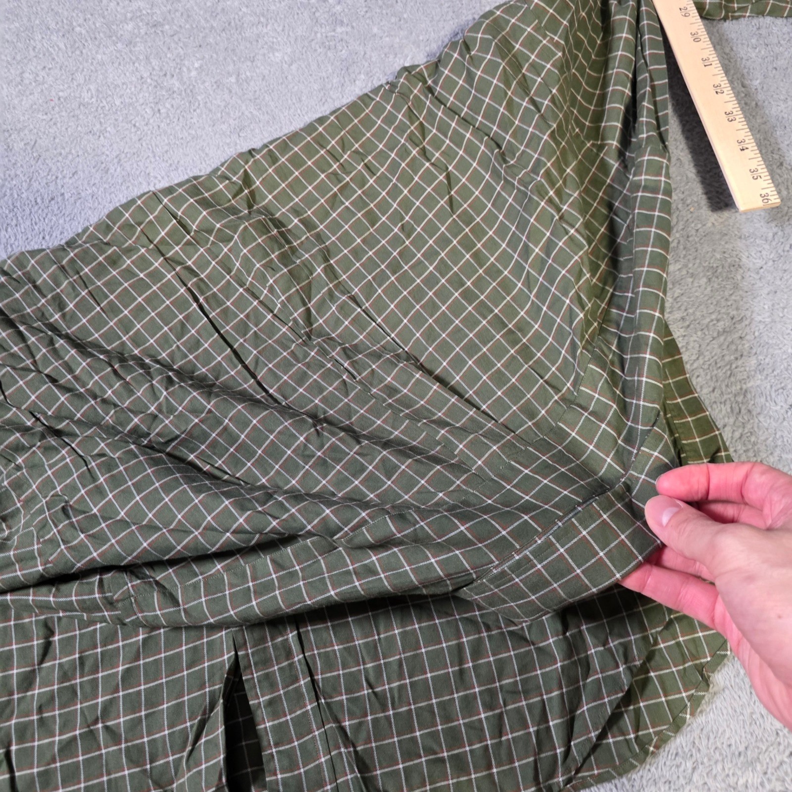 Daniel Cremieux Mens Large Button Down Shirt Green Check Italian Fabric NWT