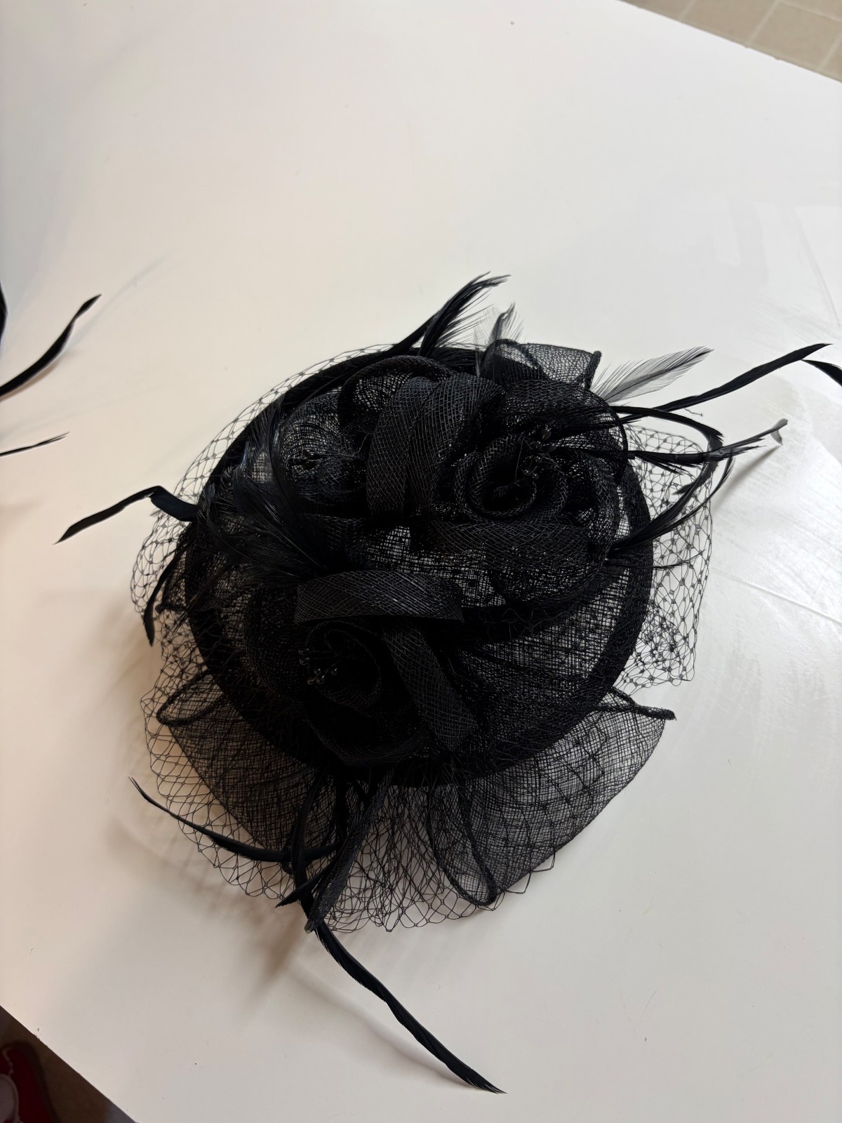 Vintage Black Fascinator Hat