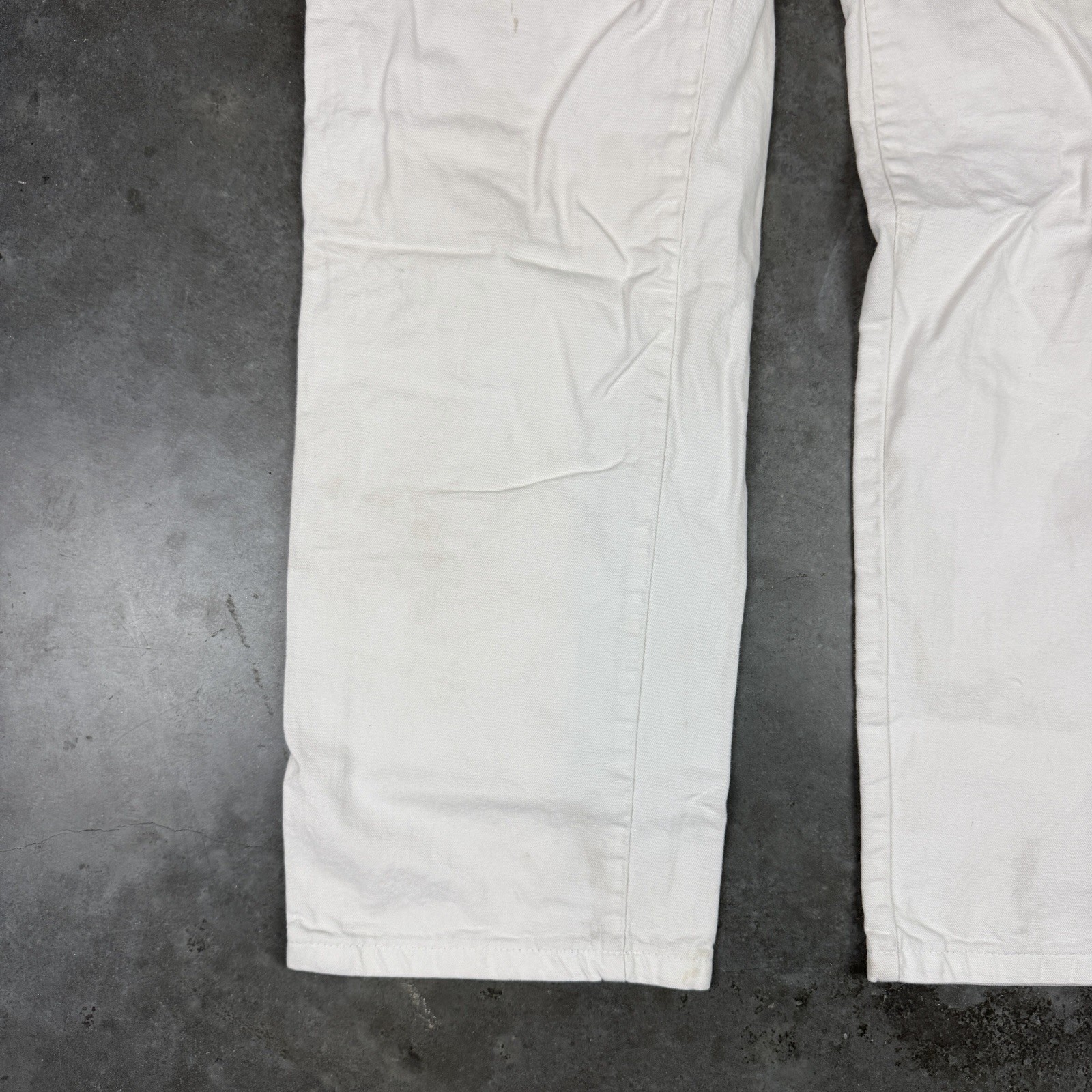 Dickies Carpenter Pants Mens 30×29 White Workwear Flaws Preowned