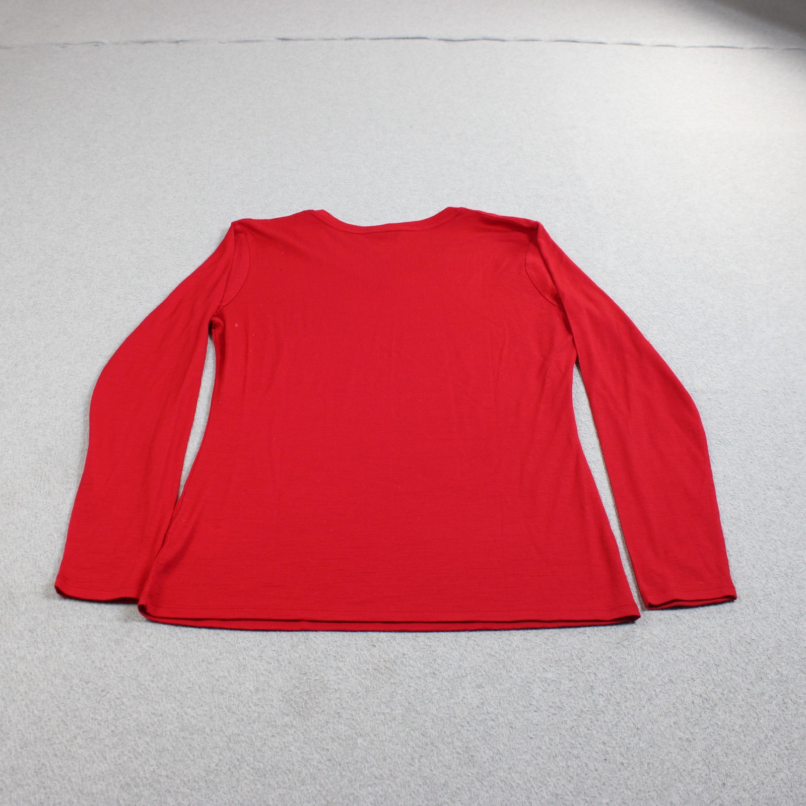SEG’MENTS Merino Wool Shirt Womens Large Red Long Sleeve Base Layer Lightweight