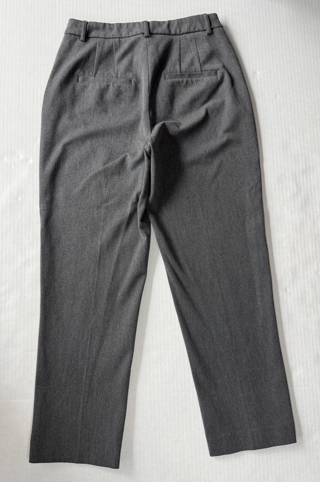 Express Editor Super High Waisted Straight Ankle Pant Heather Gray Size 6