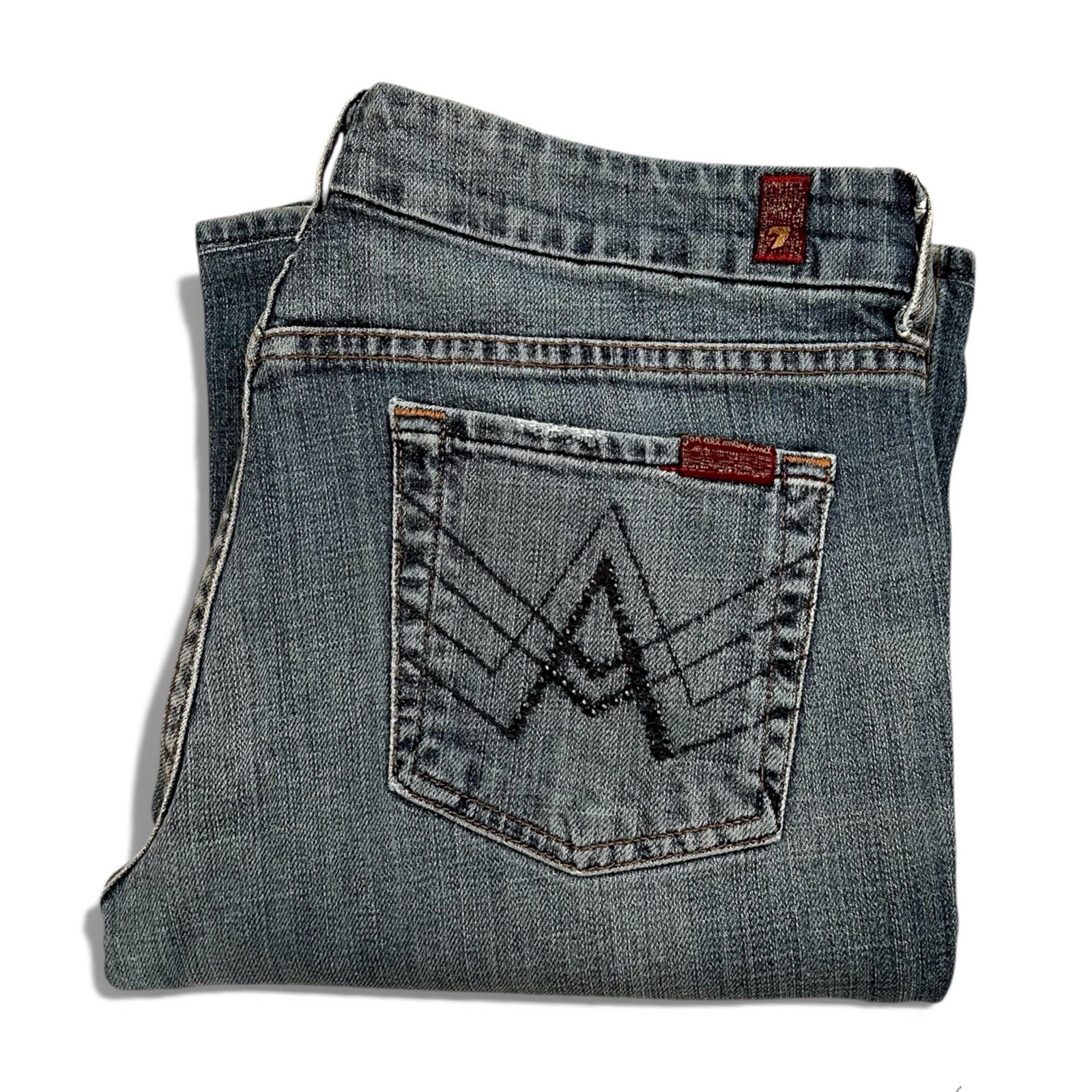 7 For All Mankind Jeans A Pocket Bootcut Y2K Low Rise Womens Size 30 (READ)