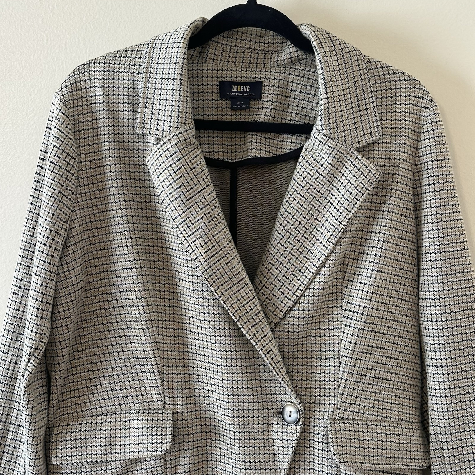 Maeve By Anthropologie Womens Collegiate Knit Blazer Academia Size L