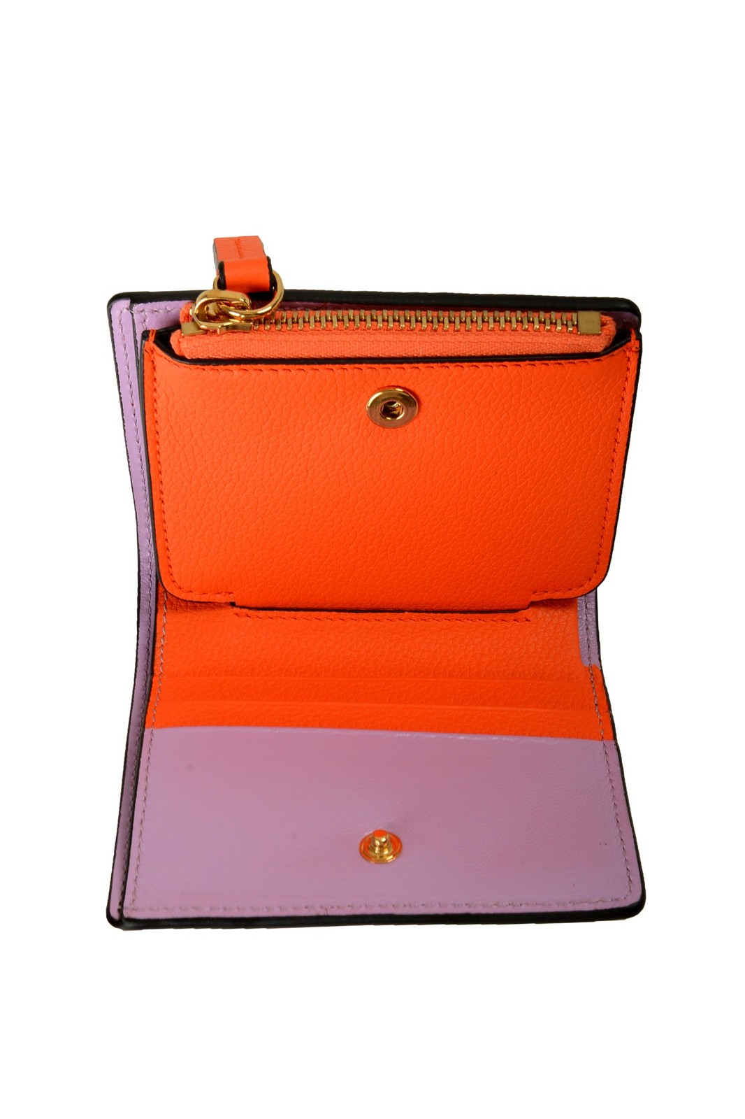 Versace Women’s 100% Textured Leather Card Case Compact Wallet