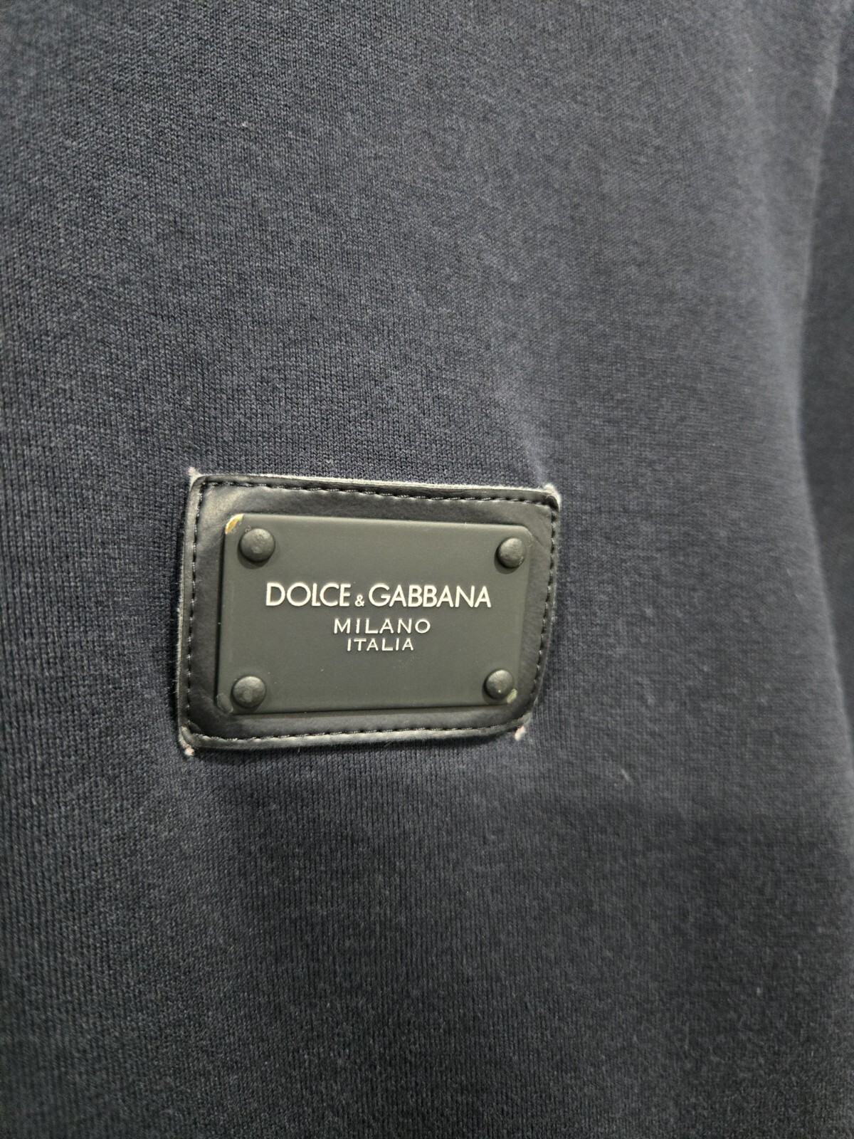 Dolce & Gabbana Essential Logo Plaque T-Shirt Short Sleeve Navy Blue 48 US 12/L