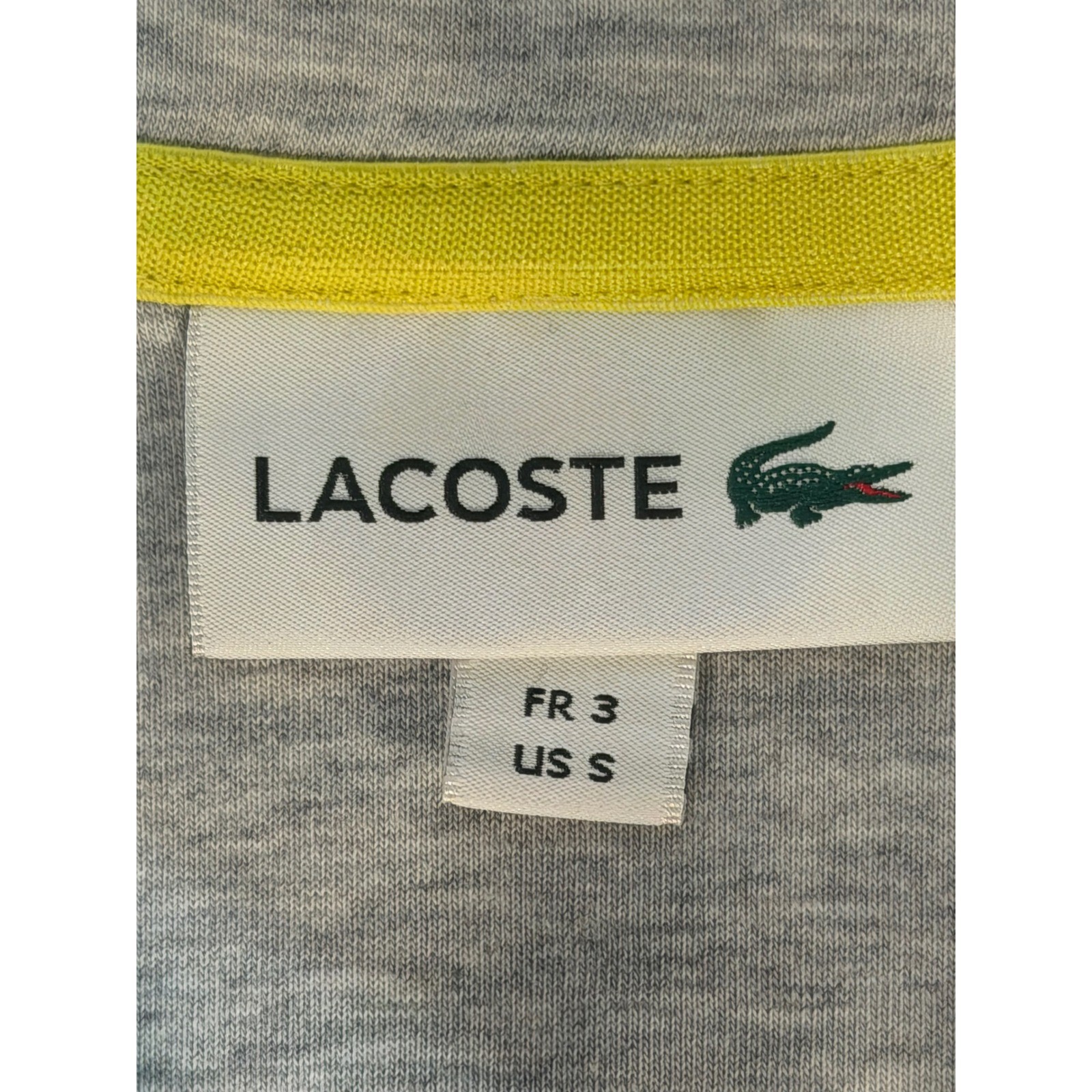 Lacoste Mens Full Zip Funnel Neck Sweatshirt Gray SH8601 Size S FR 3