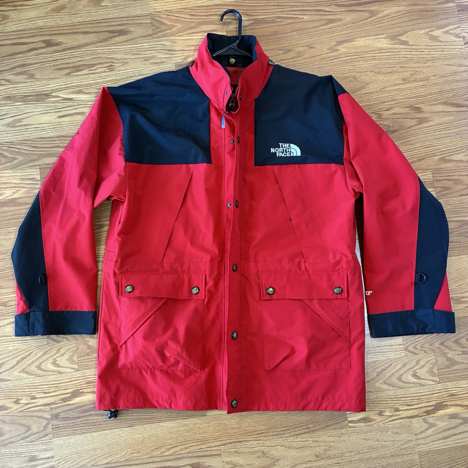 The North Face Red Black Vtg 1990 Mountain Jacket GTX Goretex Mens 2XL