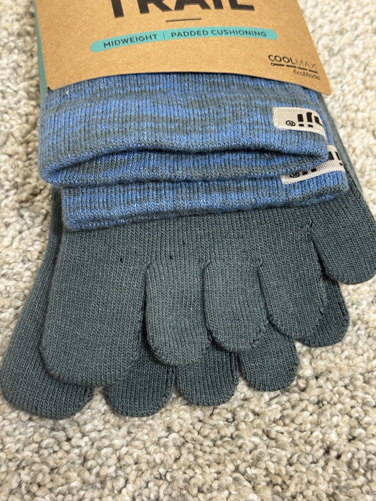 Injinji Over the Calf Performance Trail Socks Size Medium M 8-10.5