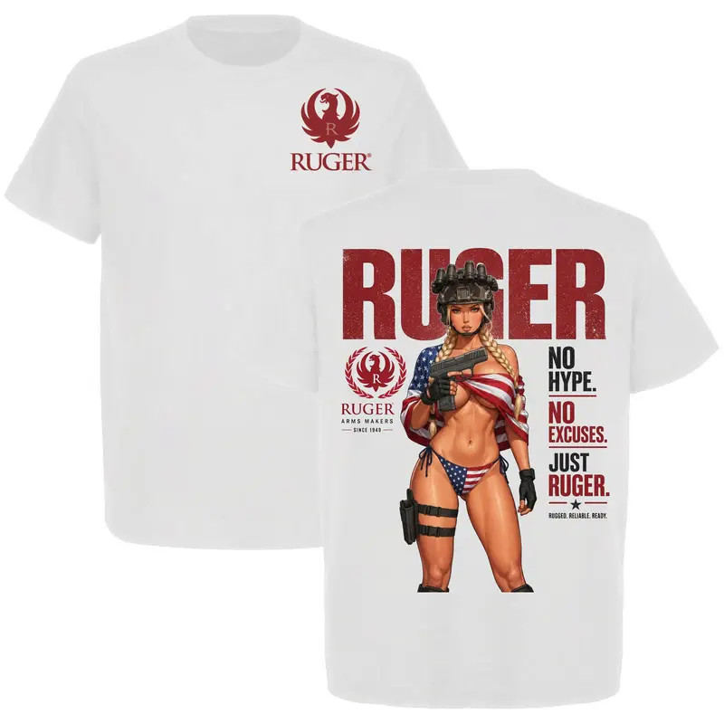 Ruger No Hype No Excuses Men’s Patriotic Graphic T-Shirt