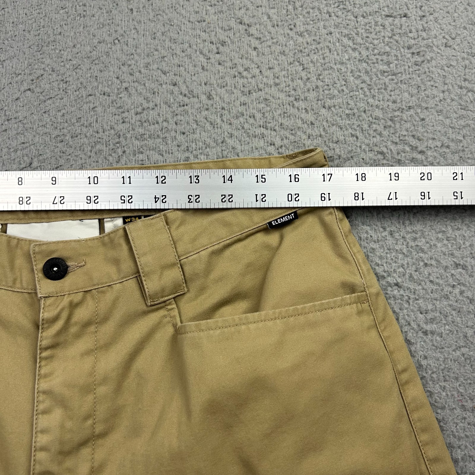Element Donny Barley Burleys Chino Pant Size 34×29 Tan Wide Street Skate