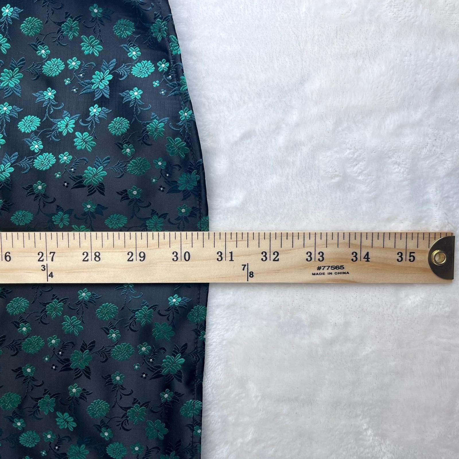 Barry Wang Floral Button Down Shirt Mens XL Black Emerald Green NWT