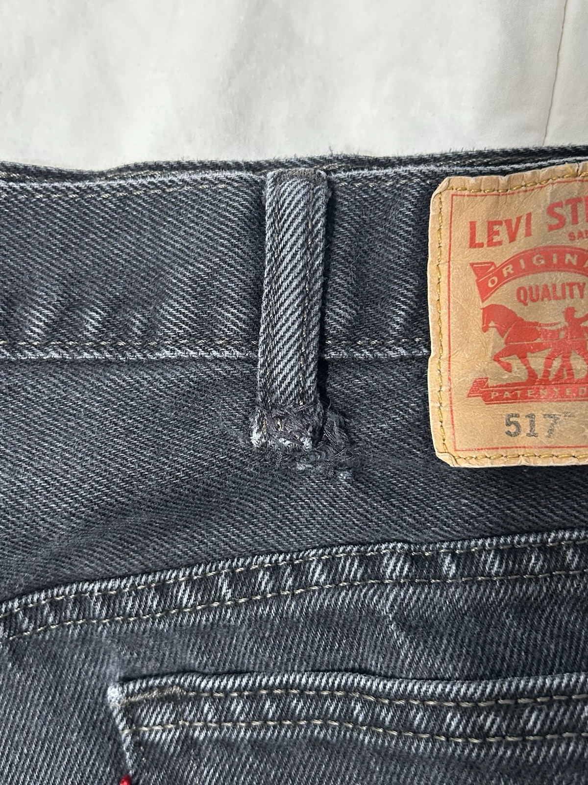 Levi’s 517 Mens Jeans W40 L32 Black Denim Bootcut Fit Pre-Owned