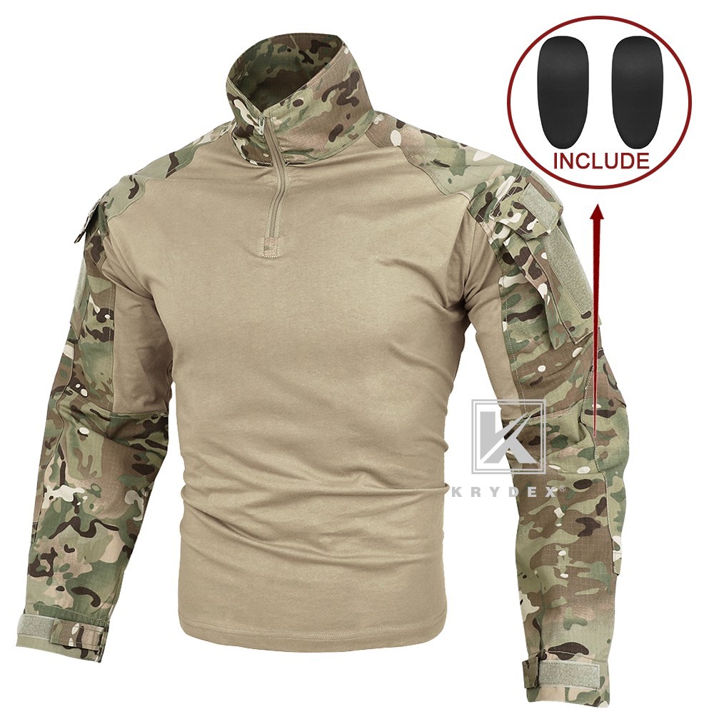 KRYDEX G3 Combat Uniform Tactical Clothes Shirt & Pant w/ Elbow Pads & Knee Pads