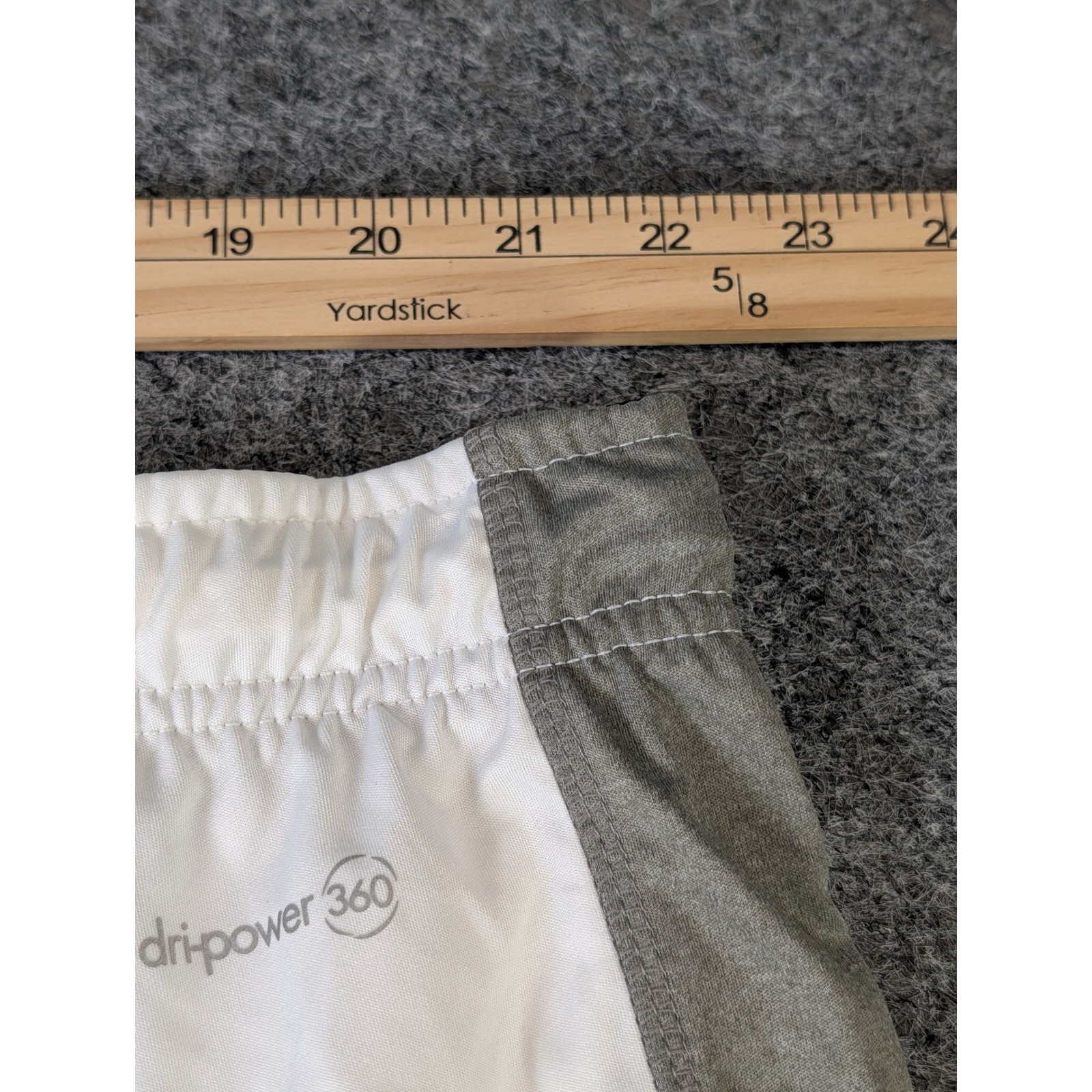 Russell Dri-Power 360 Mens Interlock Shorts White Grey 3XL RS14102HB NEW