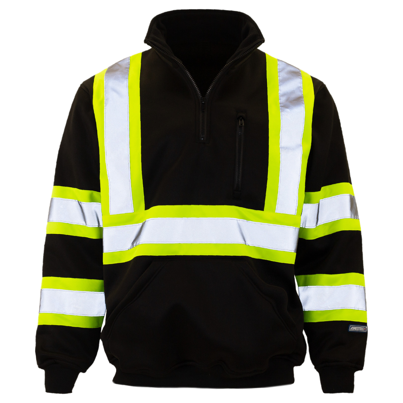 Hi-Vis Pullover Safety Workwear Fleece-lined Fleecy Zip Jumper Jacket Jorestech