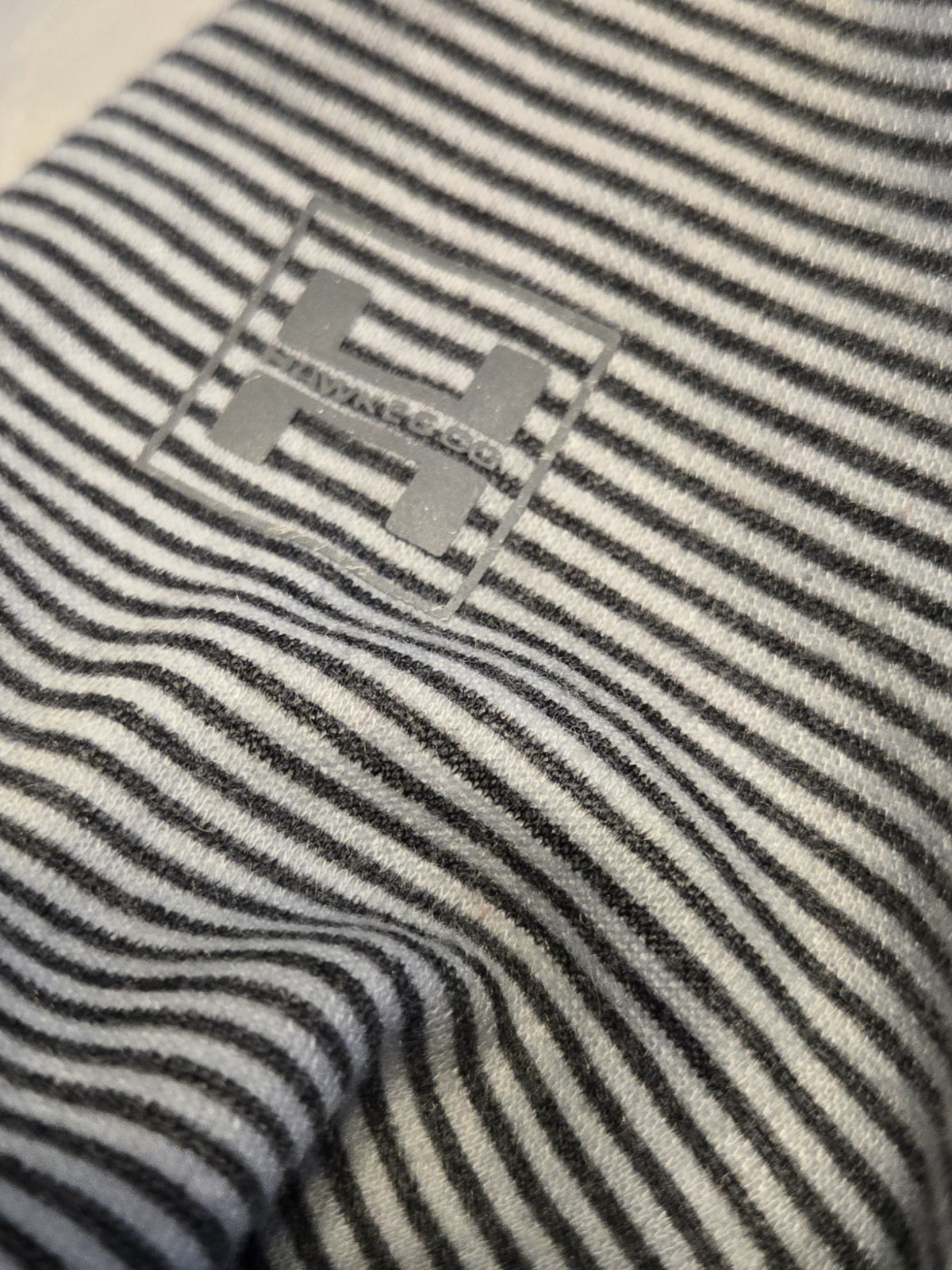 Hawke & Co 1/4 Zip Performance Striped Mens Small Breathable Lightwt Pullover