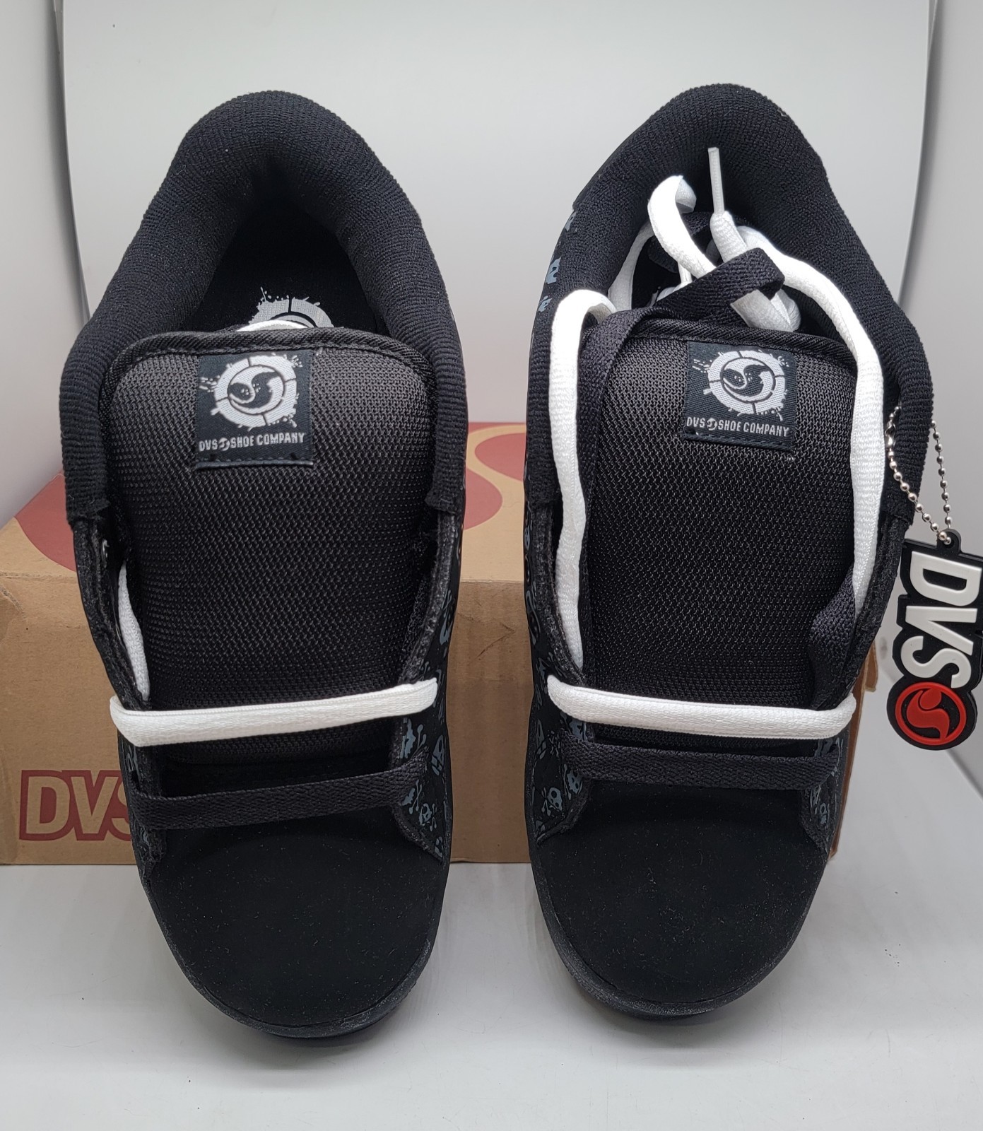 DVS Revival Splat Black NUBUCK SKULLS Women’s Shoes 8.5 (Mens7) New NWB VINTAGE