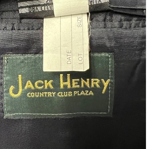 Jack Henry Jacket Navy Blue Pinstripe 2 Button Notch Blazer Classic USA Preppy