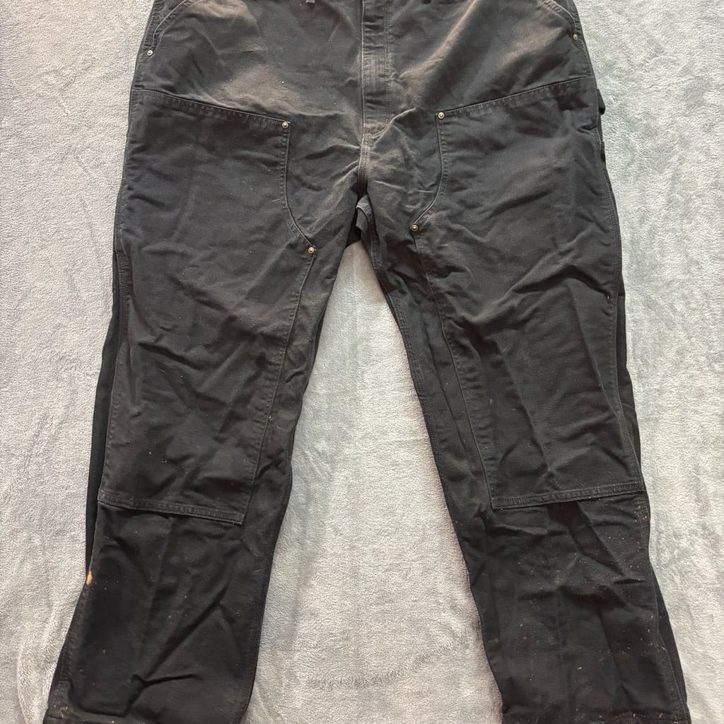 Carhartt B136-BLK Double Front Loose Original Fit Work Dungaree Pants