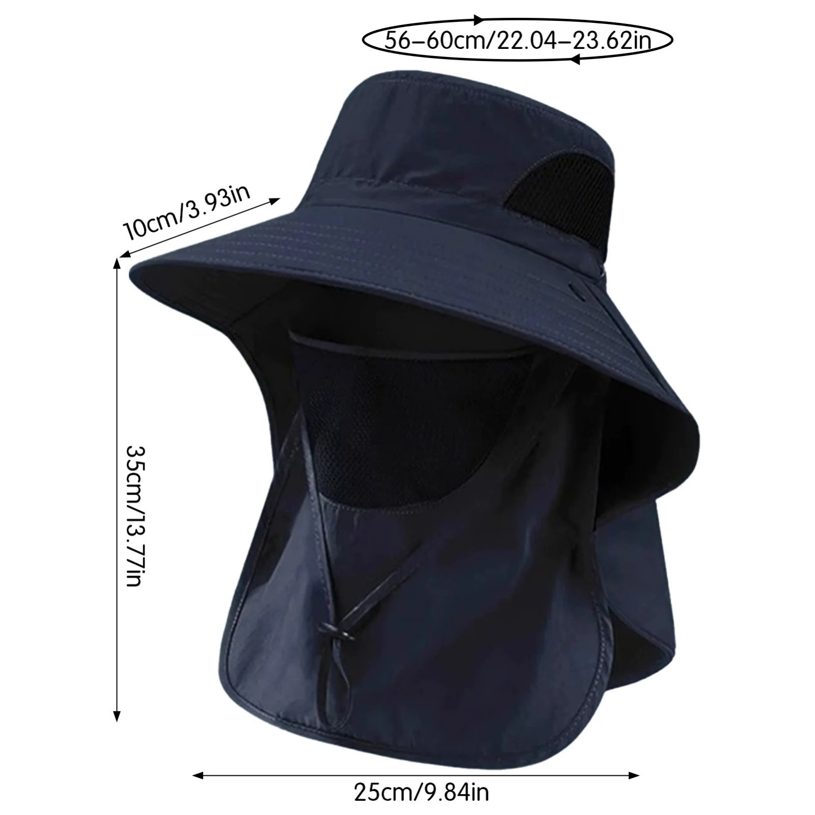 Wide Brim Sun Hat UV Protection Bucket Cap For Hiking Camping Fishing Safari Men