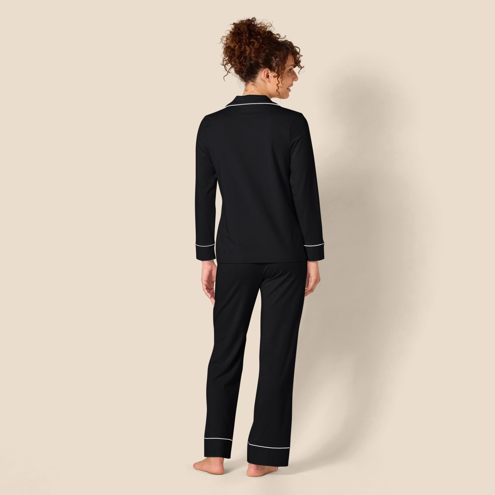Amazon Essentials Women’s Cotton Modal Long-Sleeve Shirt and Full-Length Bottom