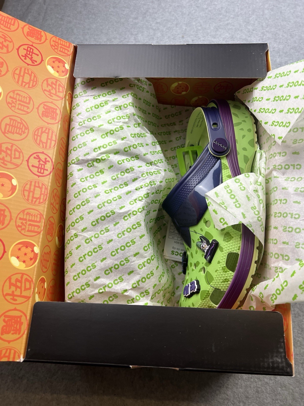 Crocs Classic Clogs Dragon Ball Z Cell Green Purple GS Size M10/W12 New With Box