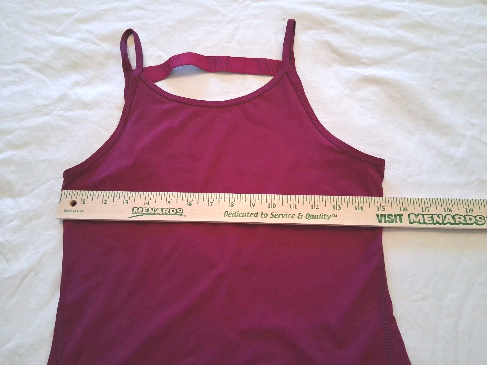 ​Nike Pro Dri-FIT Tank Top Women Berry High Neck Laser Cut Open Back Yoga Gym M