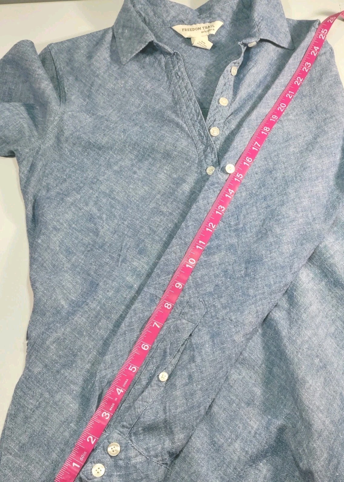 FREEDOM TRAIL by KYODAN Linen Shirtdress Women’s Size Small Blue