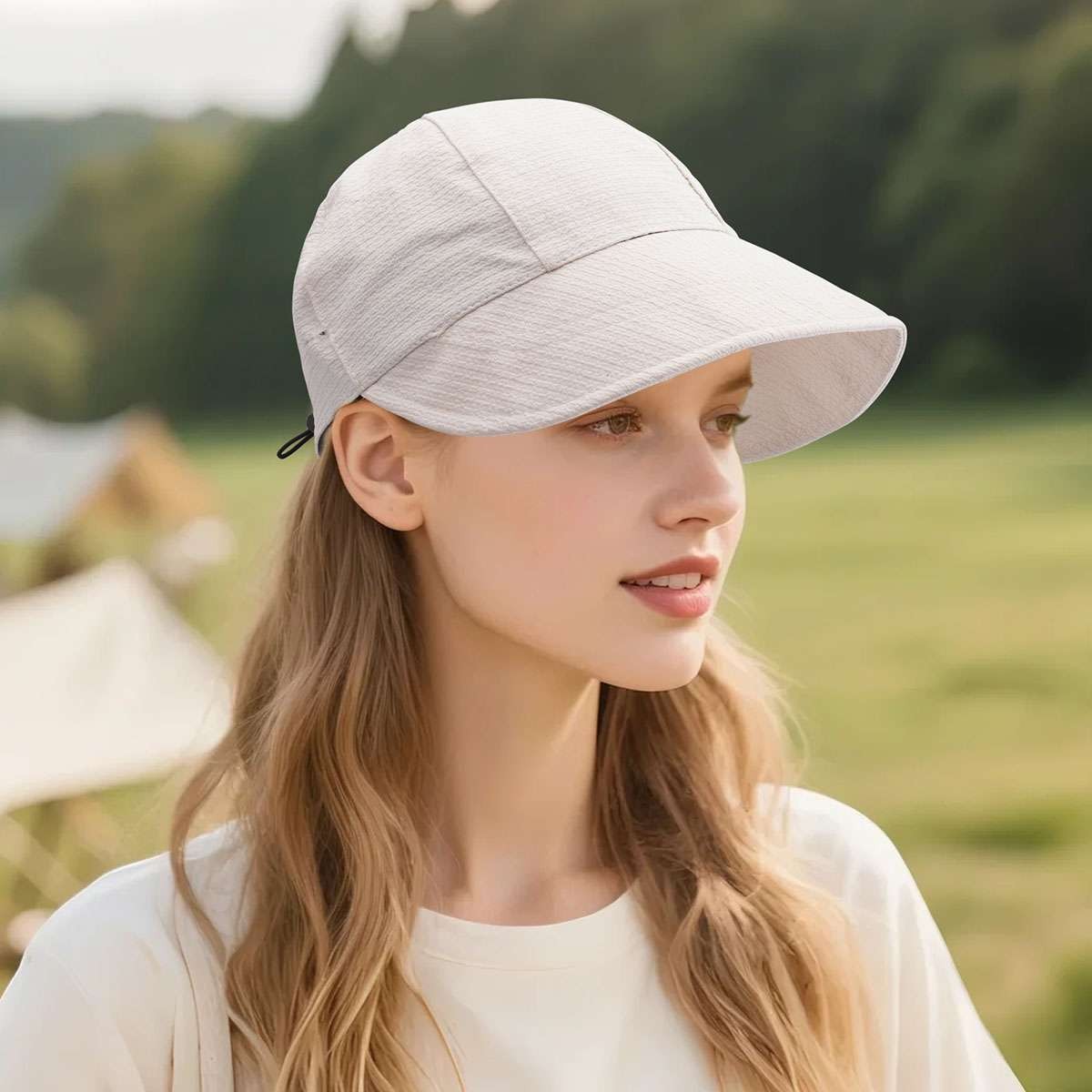 Women Wide Brim Hat Sun Summer Visor Beach Hats Adjustable UV Protection Cap