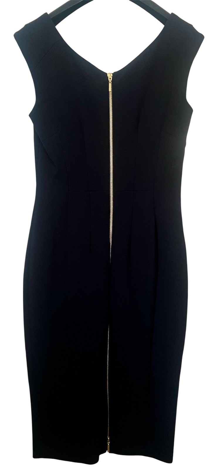 UK 10 Amanda Wakeley Springsteen Sleeveless Midi Dress Midnight Navy BNWT ASO