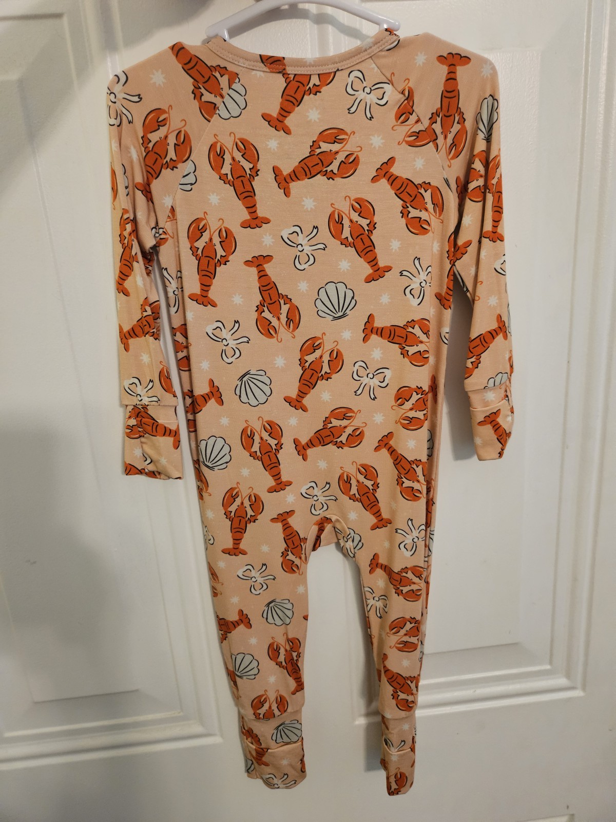 3-6M Bamboo Jersey Zip Sleeper One Piece Lobster Print