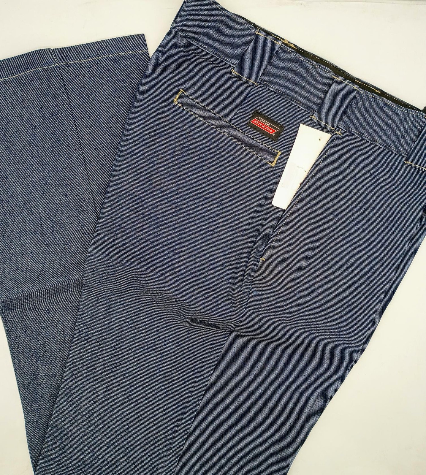 Dickies Men’s Original 874 Light Navy Denim Work Pants Jeans, 38W x 30L