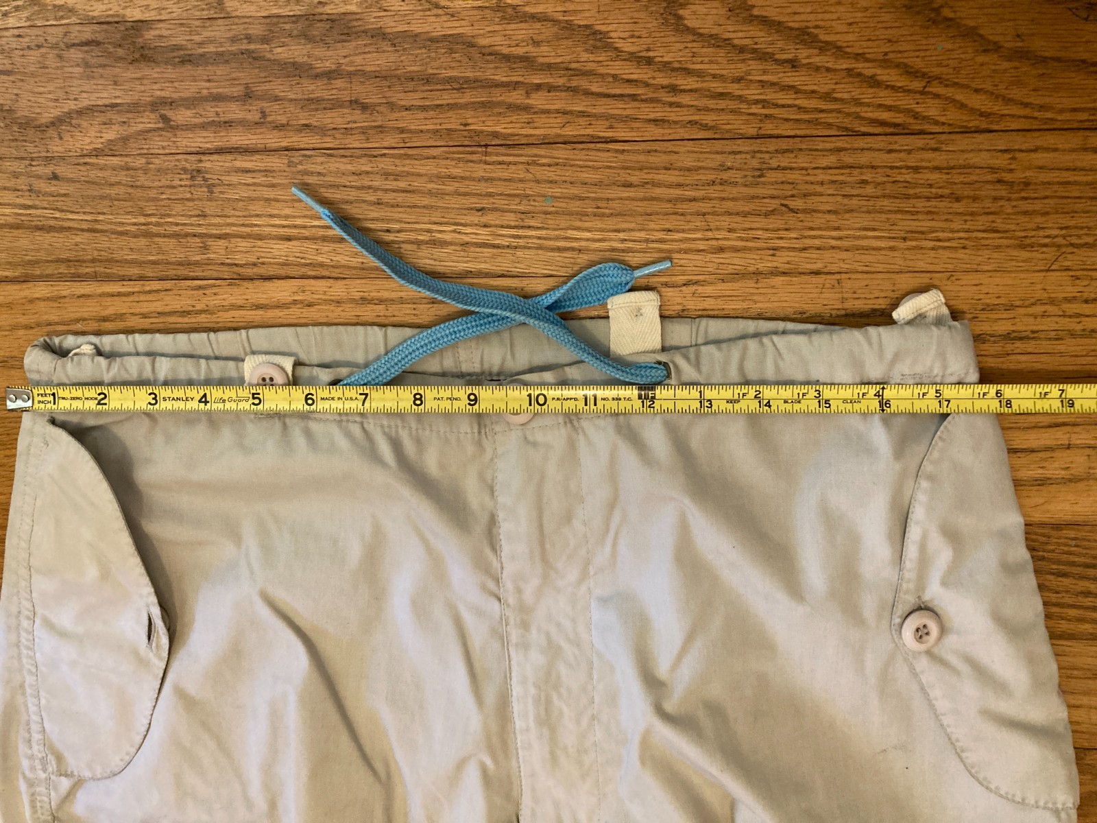 UFO Parachute Pants Light Blue Drawstring M Vintage 90s Cargo Y2K Rave Hip Hop