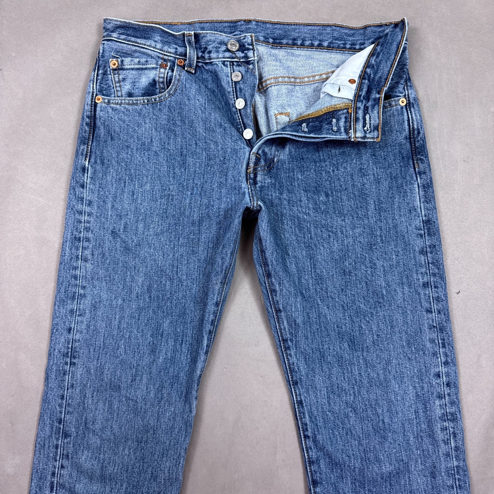 Levis 501 Jeans Mens 29×32 Blue Denim Pants Button Fly Faded Classic Original