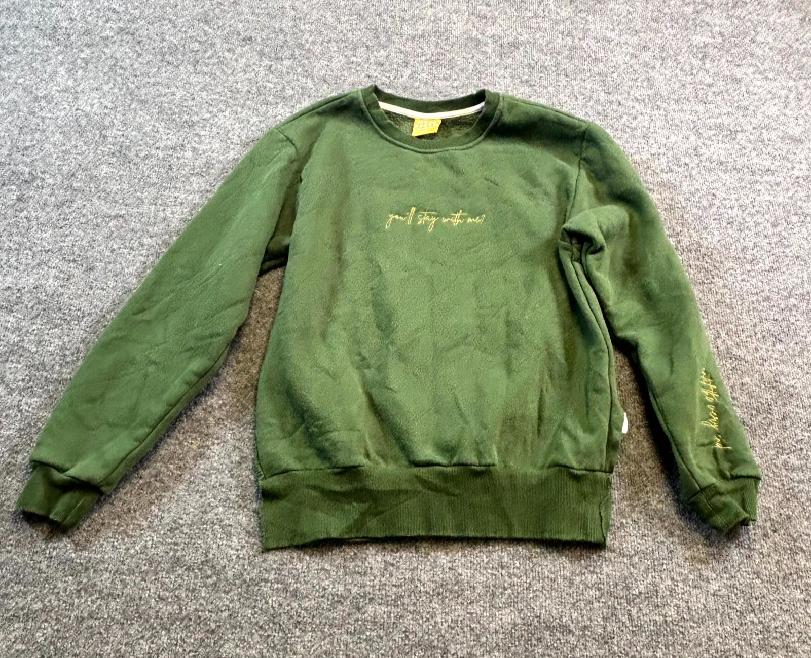 Mojo Provo Sweatshirt Women’s S Green Polyester Fleece-Lined You’ll Stay With Me