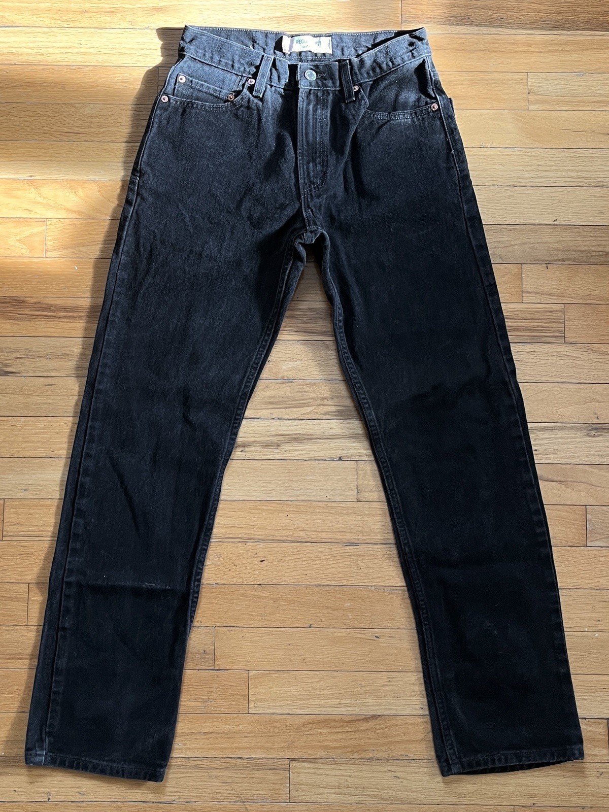 VTG Levis Jeans 505 Regular Fit Men’s 30×32 Black Denim Straight Leg Y2K 2003
