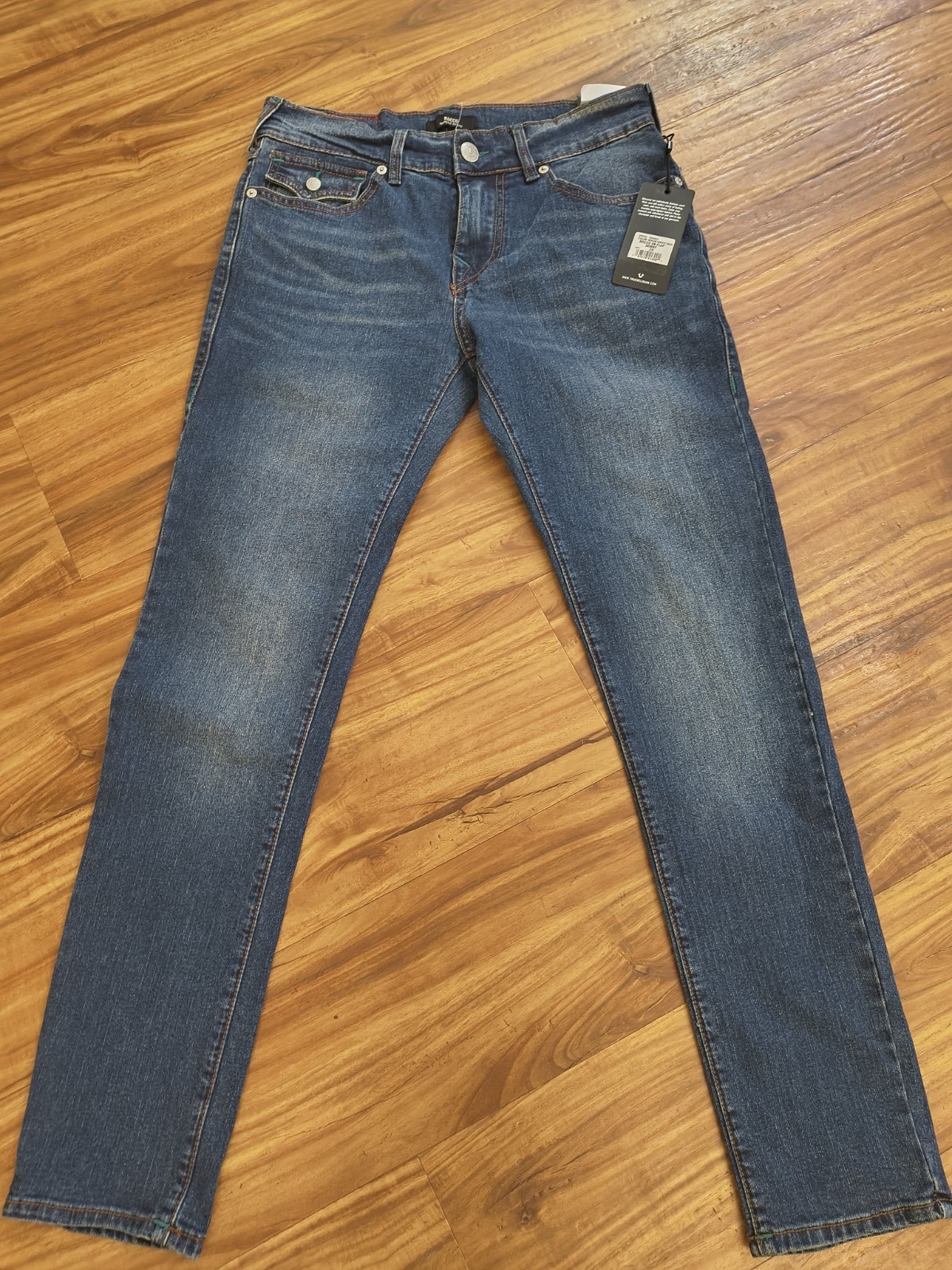 True Religion Rocco Relaxed Skinny Jeans Men’s W29 x L32 Medium Harvest Wash NWT